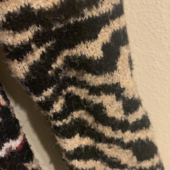 Anthropologie Paloma fringe cardigan animal print long cardigan M - Picture 5 of 9